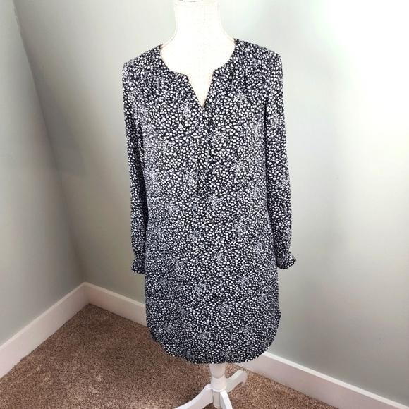 DANIEL RAINN WOMEN'S SHIFT FLORAL BLACK AND WHITE DRESS SIZE XS - Picture 1 of 9